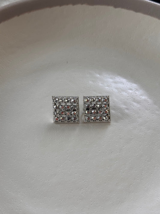 Square Crystal Earrings