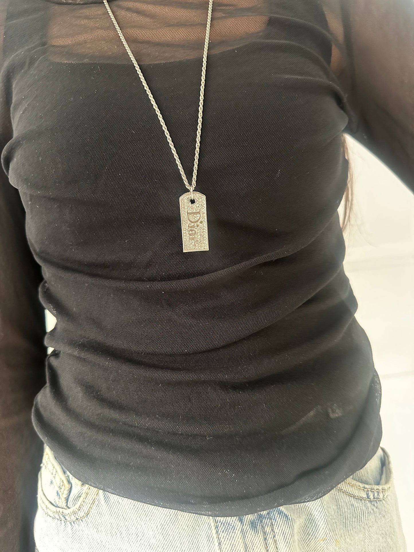 Dior Dog Tag Necklace