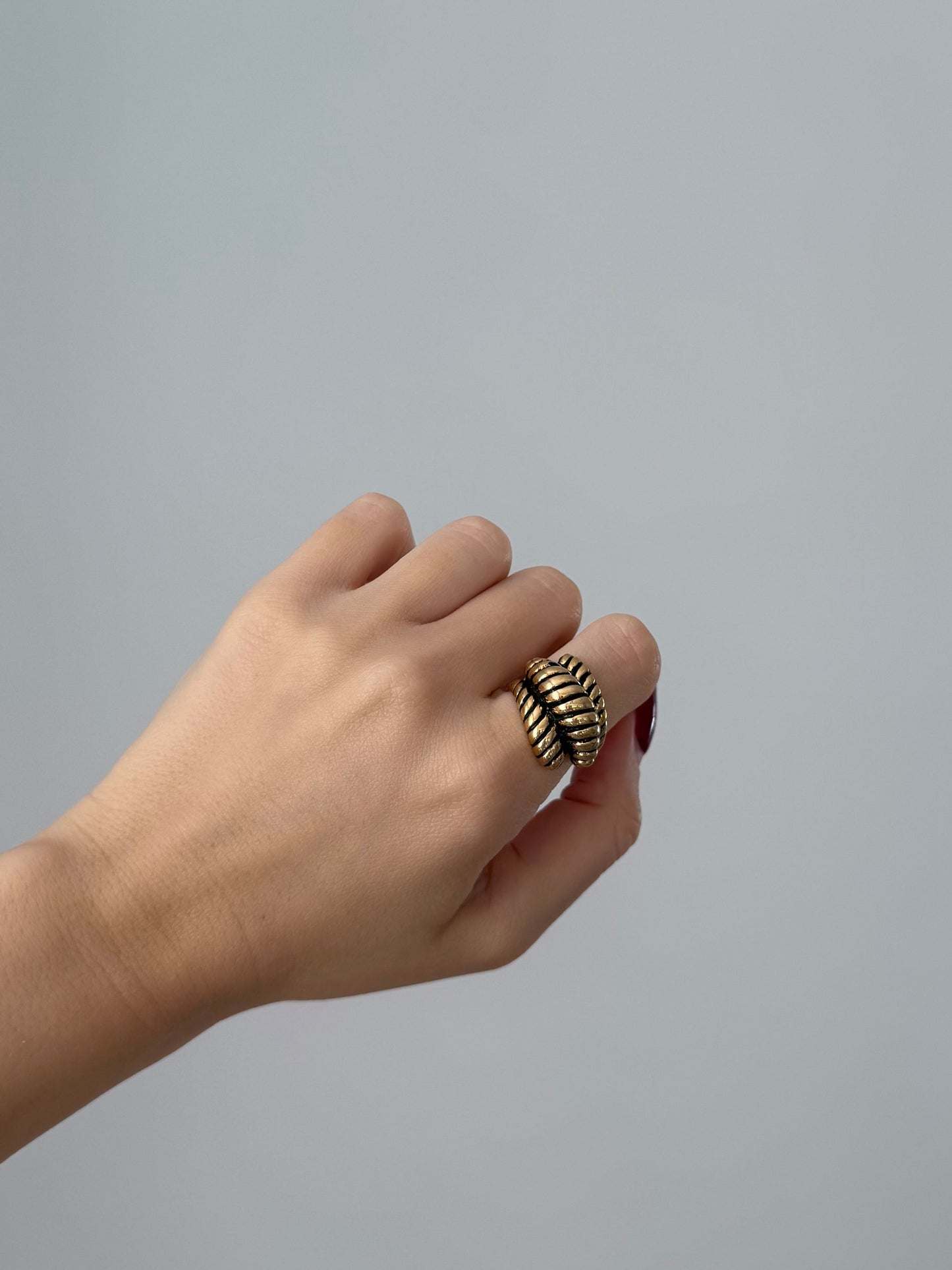 Vintage 3 Tier Embossed Ring
