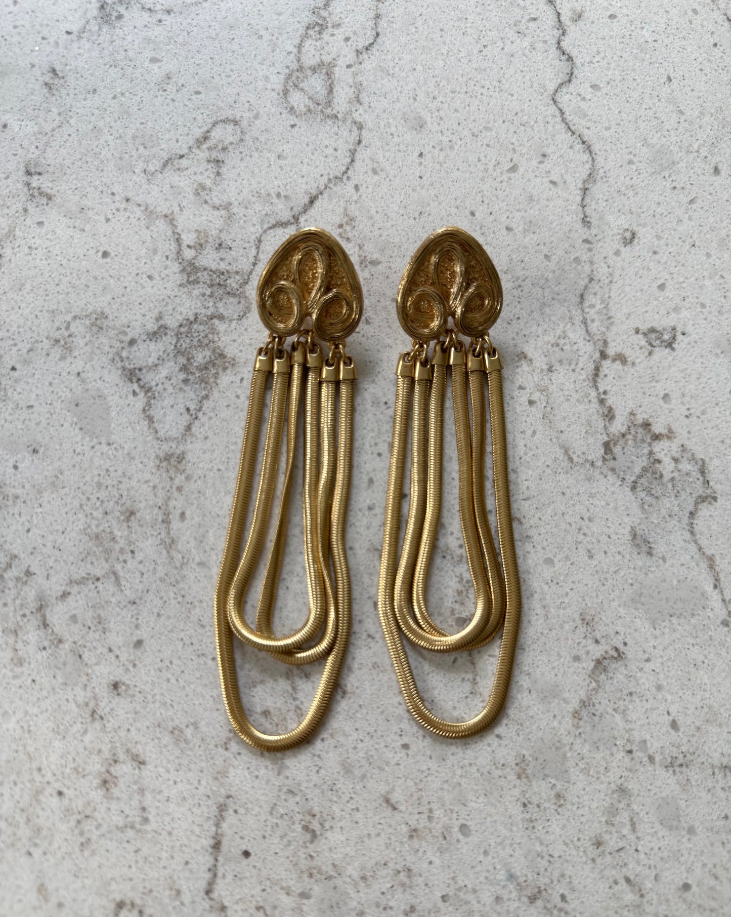 Antique Gold Tassel Earrings