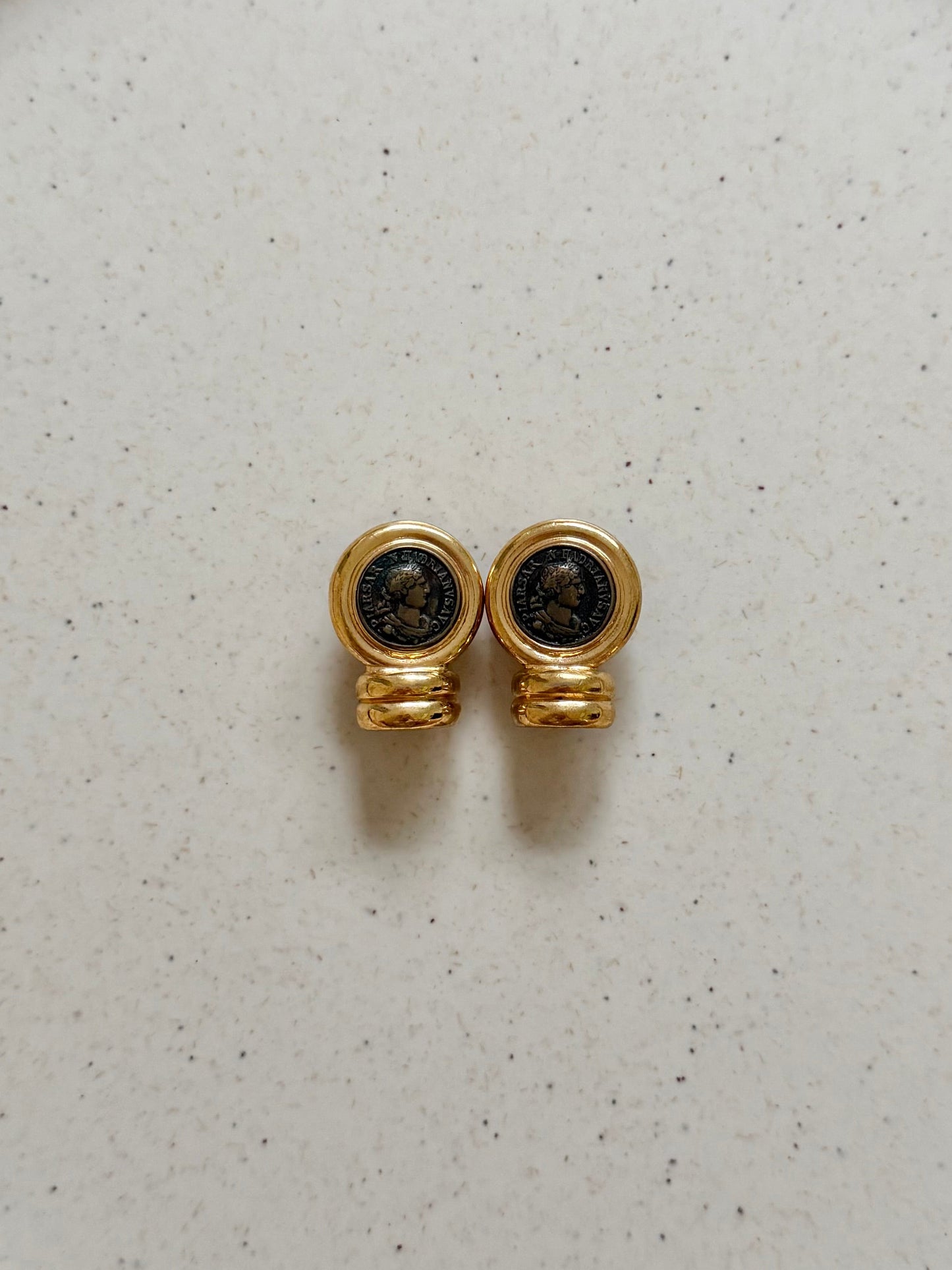 Vintage Gold Coin Earrings