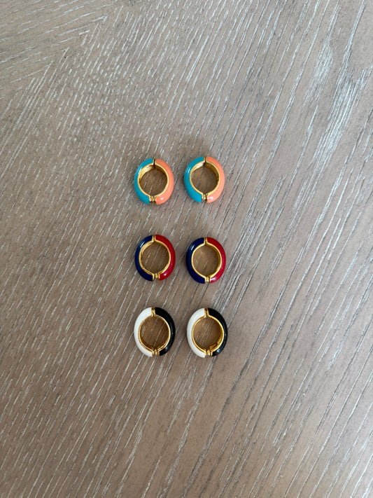 Vintage KJL Reversible Hoops
