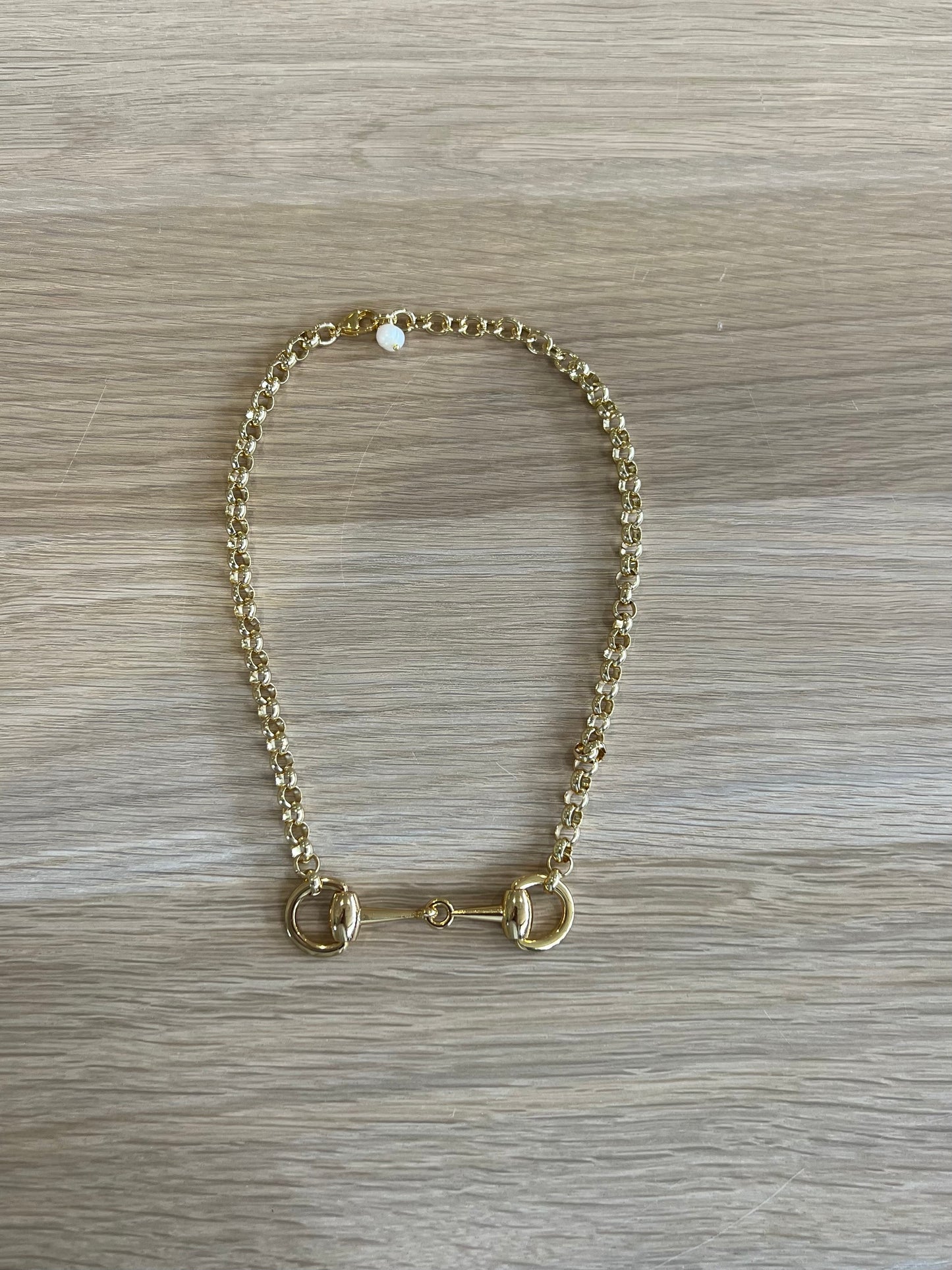 Gold Horsebit Necklace