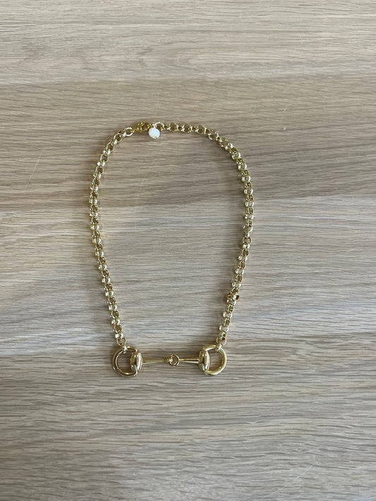 Gold Horsebit Necklace