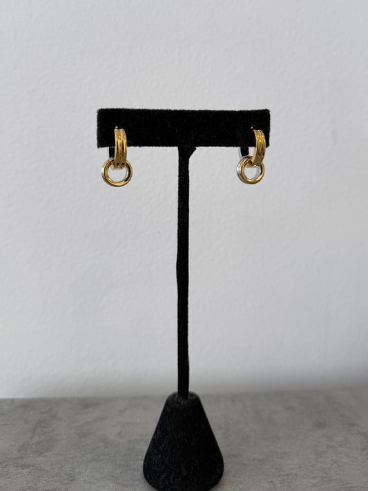 Two Tone Loop Earrings