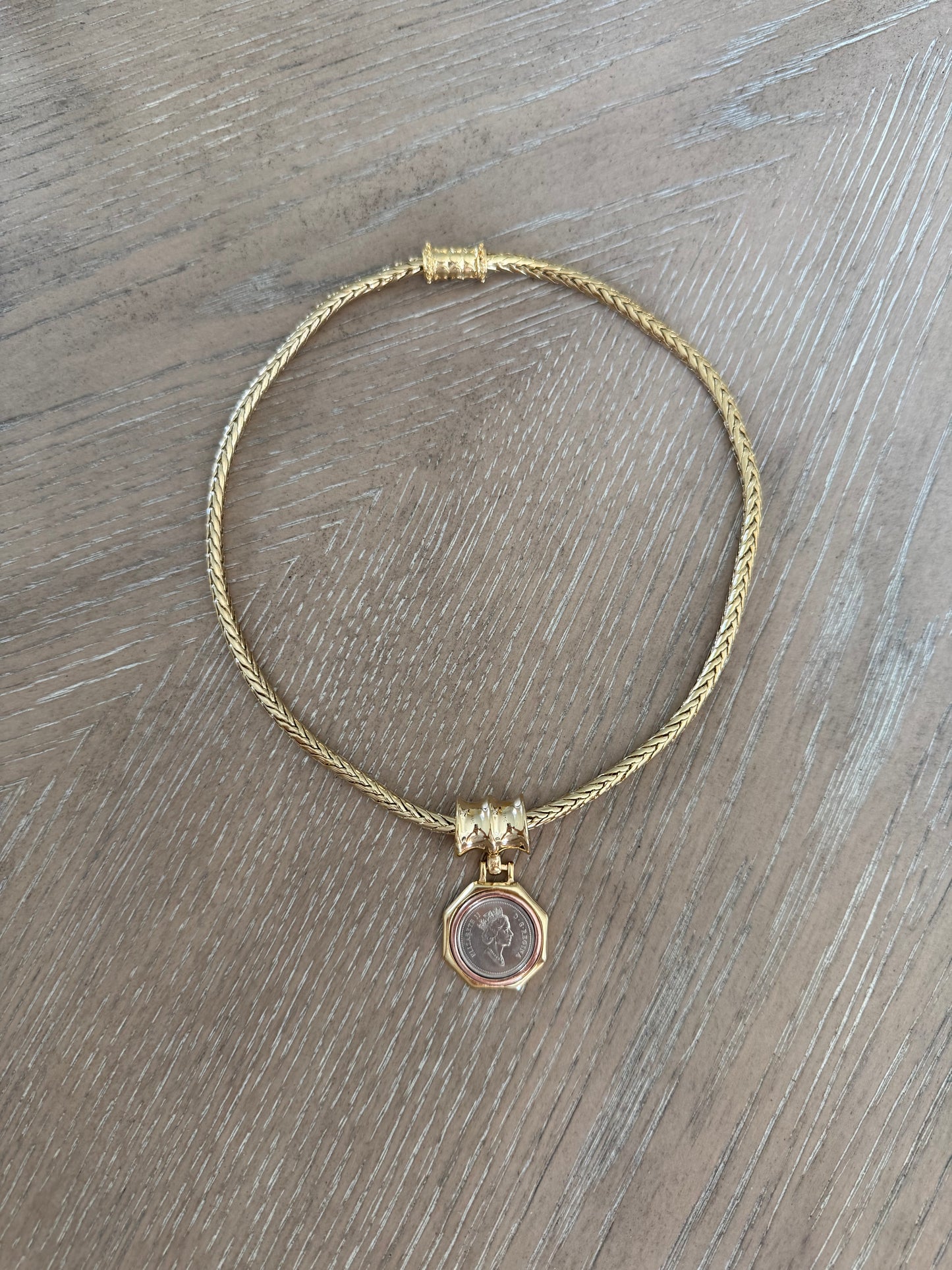 Vintage Coin Charm Necklace
