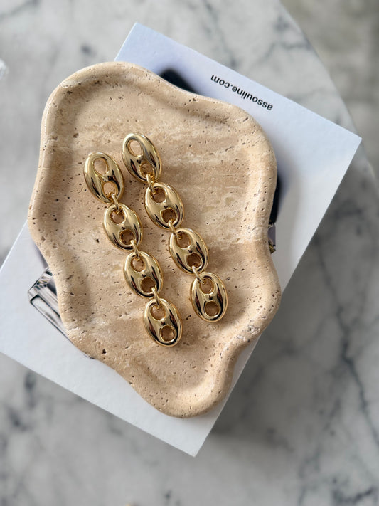 Coffee Bean Hanging Earrings