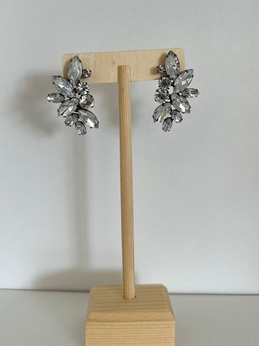 Crystal Leaf Earrings