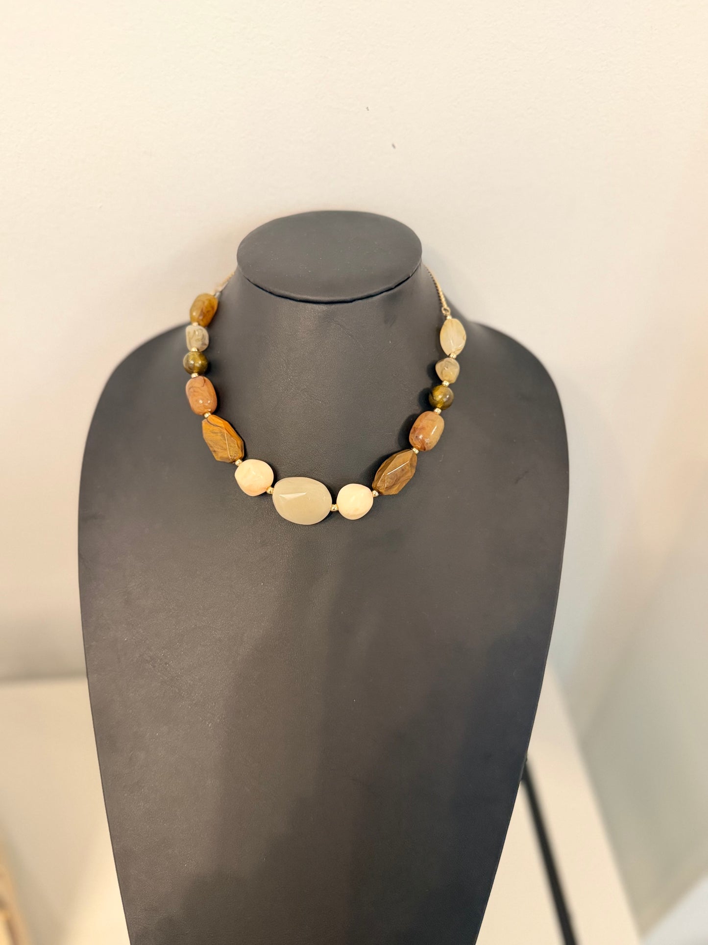 Beaded Browns Necklace