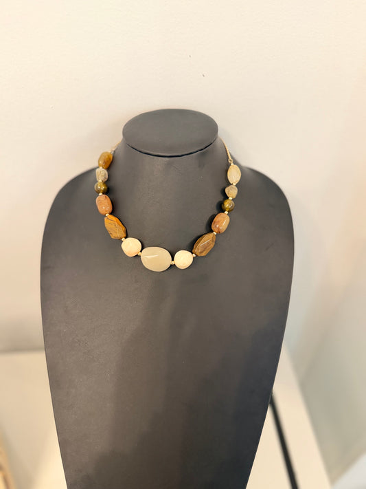 Beaded Browns Necklace