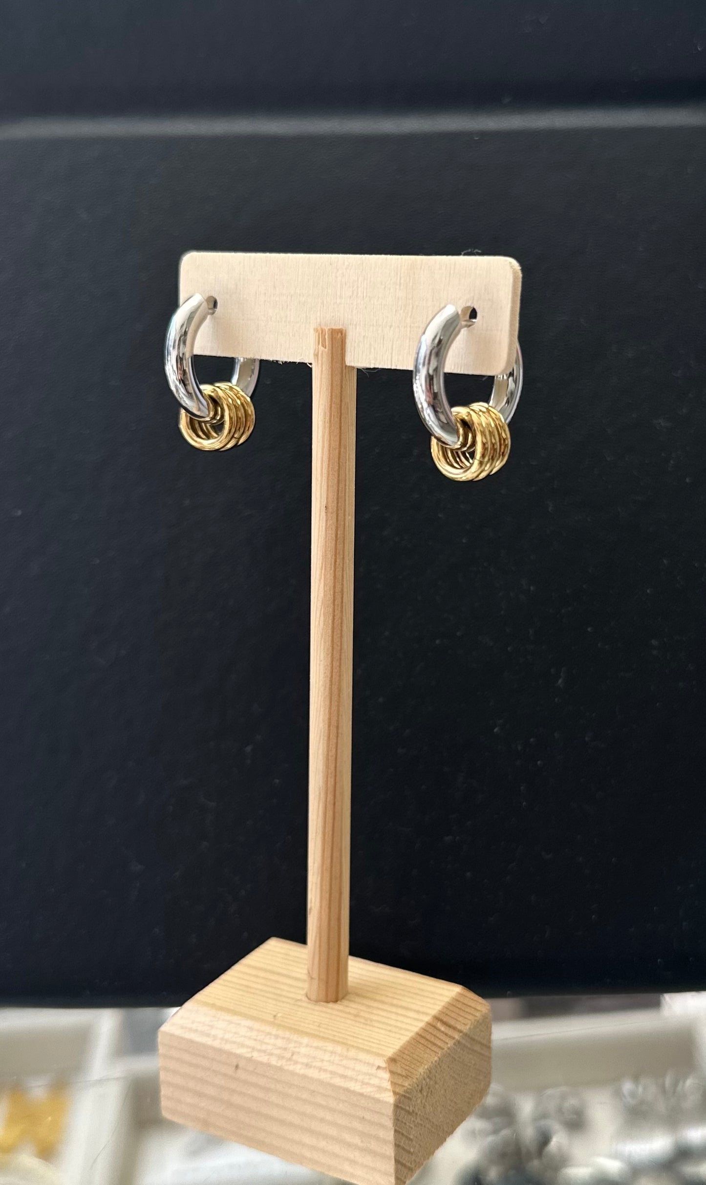 Two Tone Loop Earrings