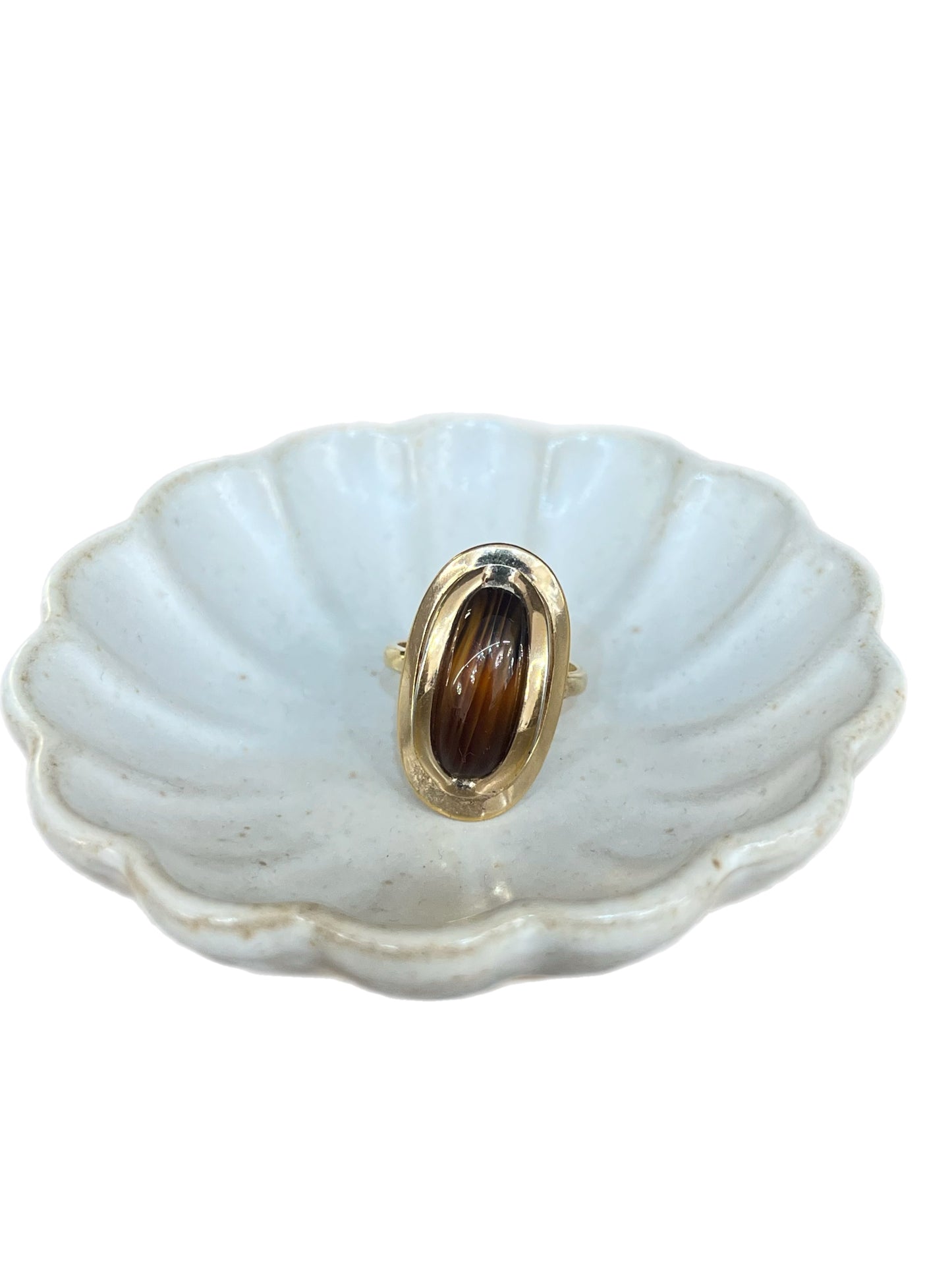Tigers Eye Gold Ring