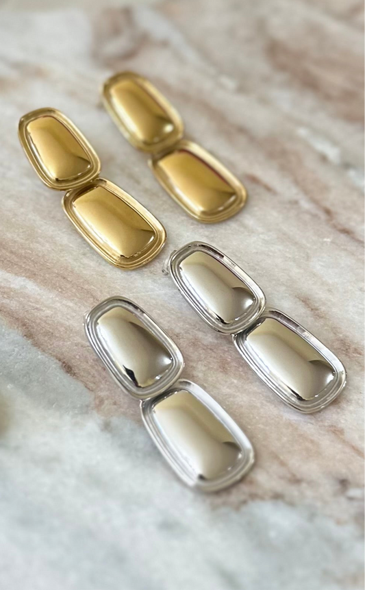 Square Rectangle Drop Earrings