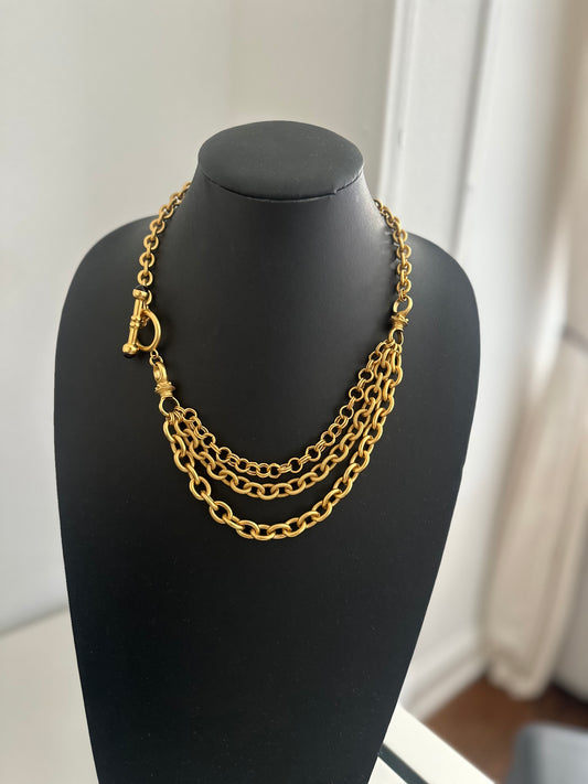 Triple Layer Chain Necklace