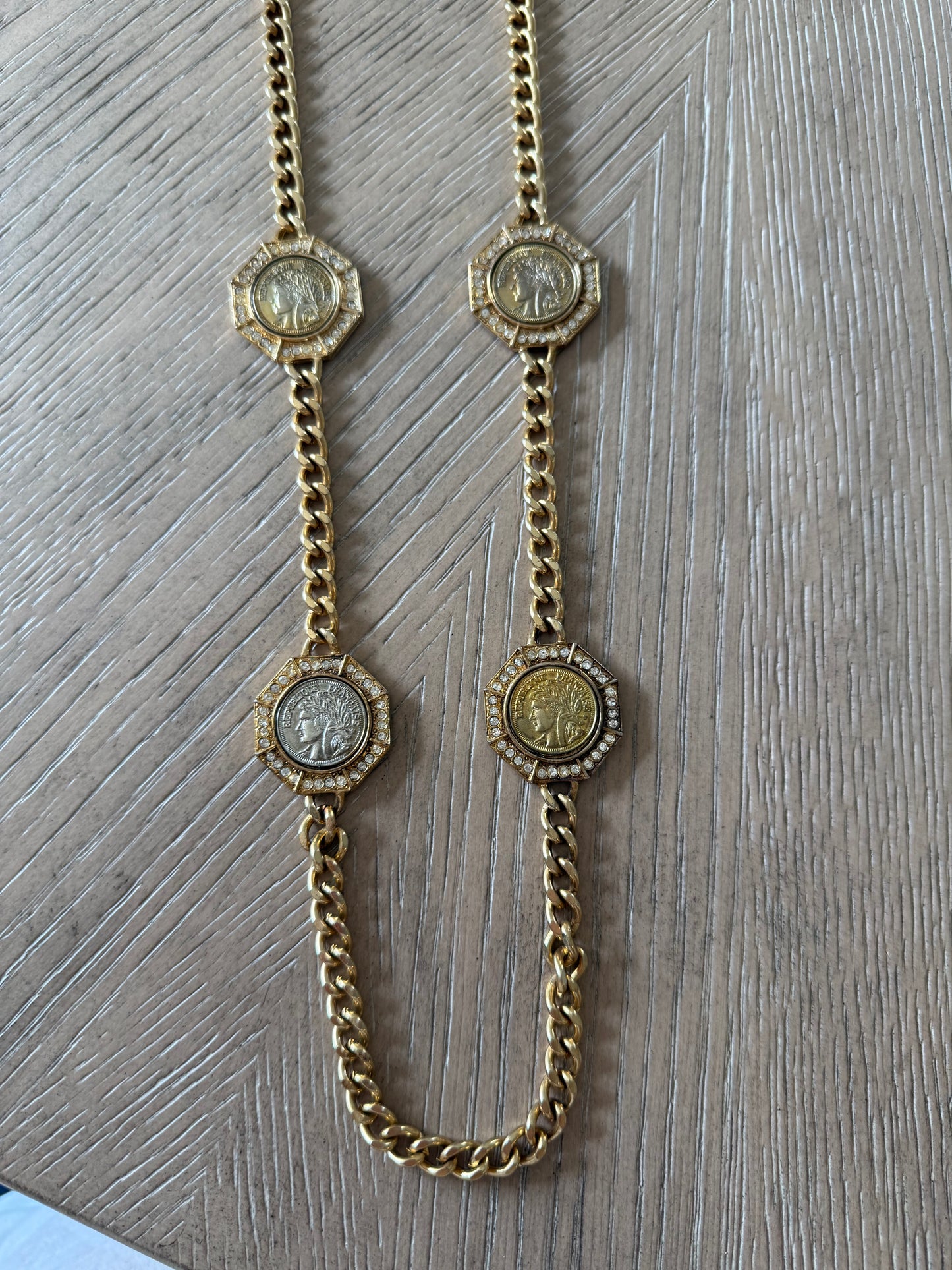 Vintage Coin Station Necklace
