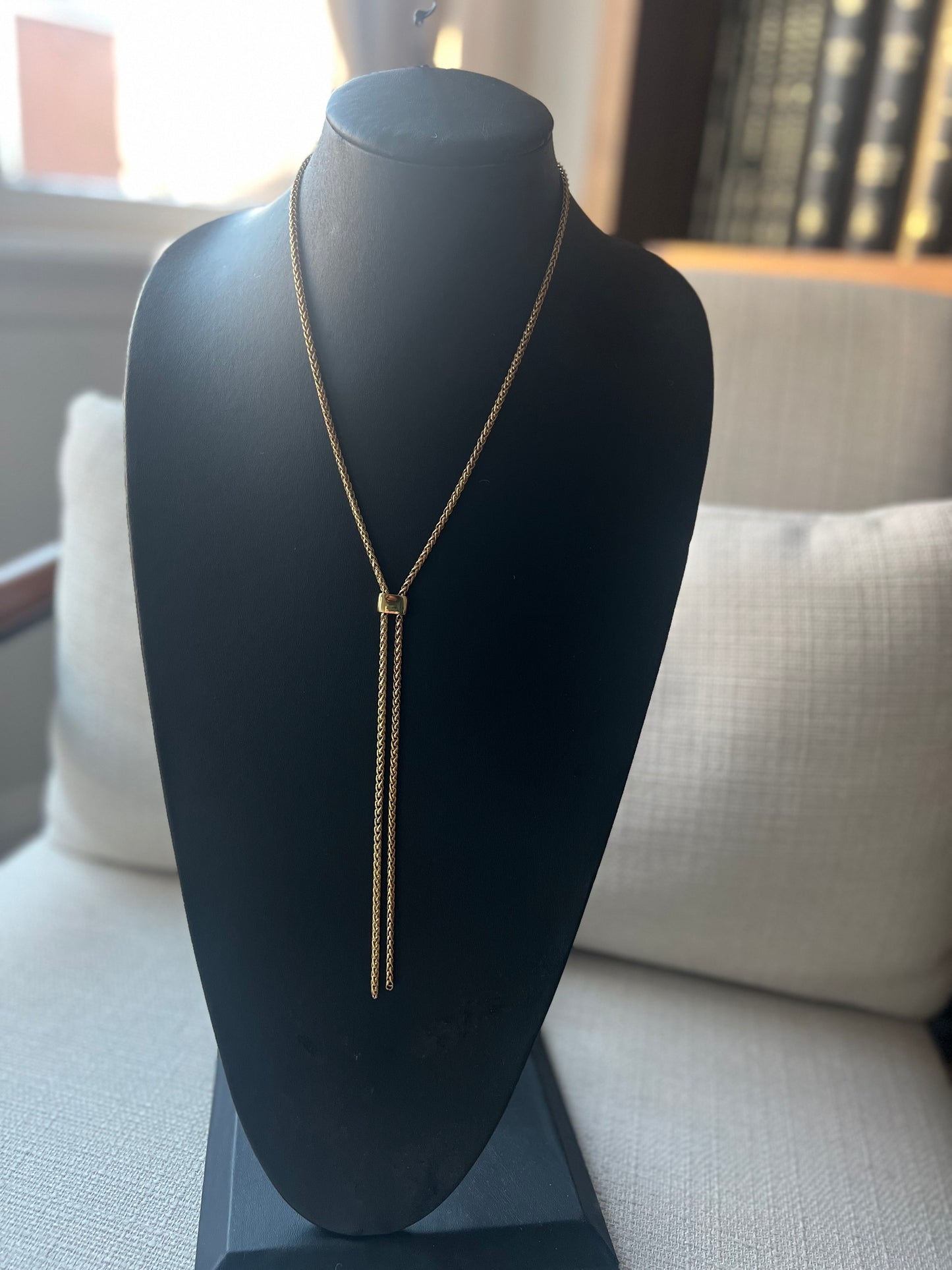 Gold Adjustable Lariat Necklace