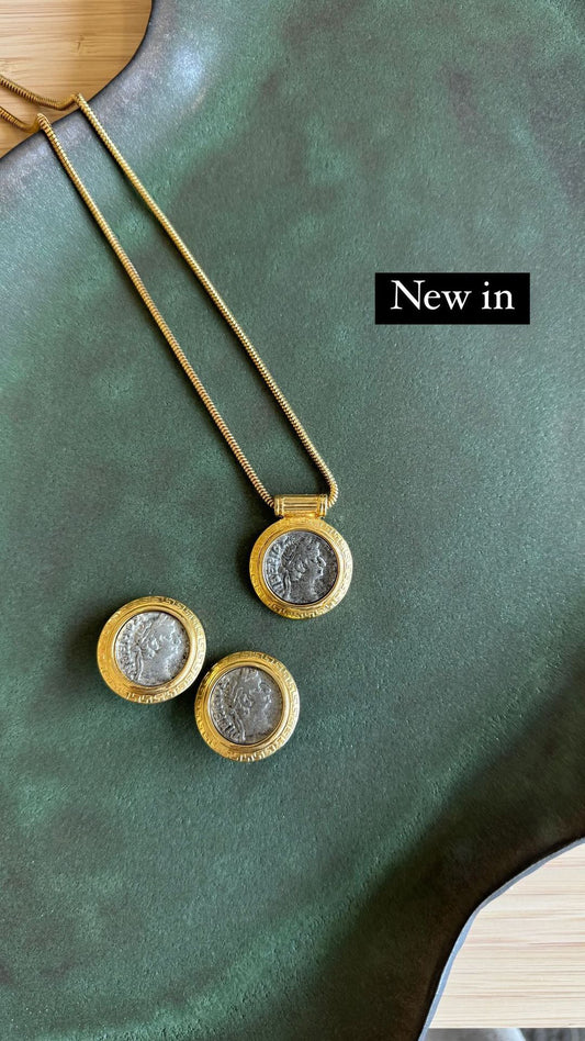 Vintage Faux coin earrings