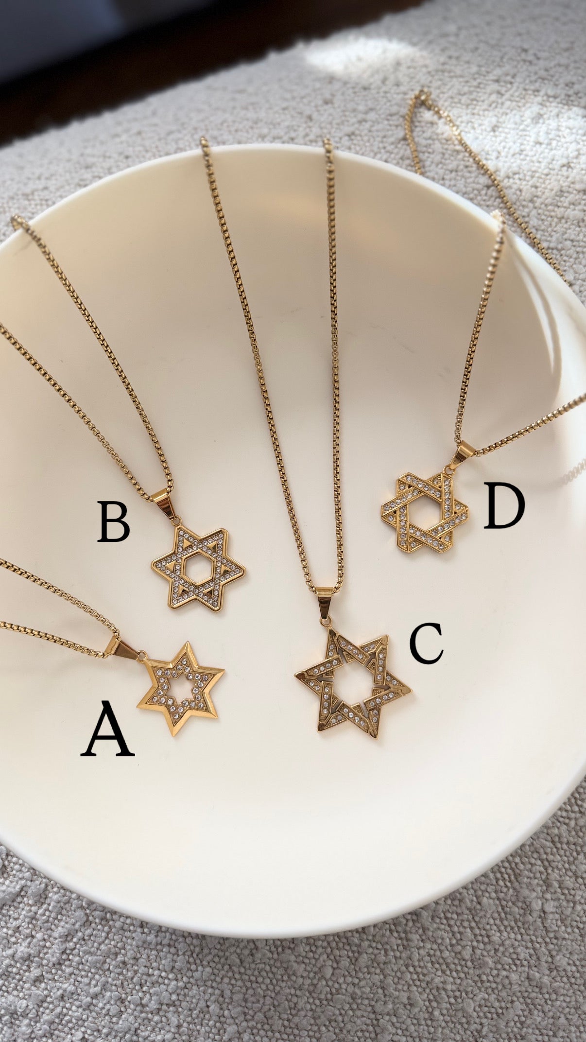 Jewish Star Pendant Necklace