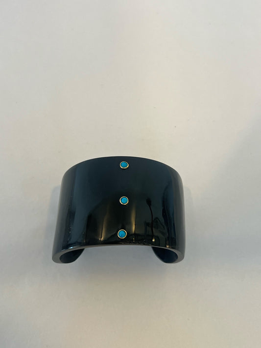 Black Turquoise Stone Cuff