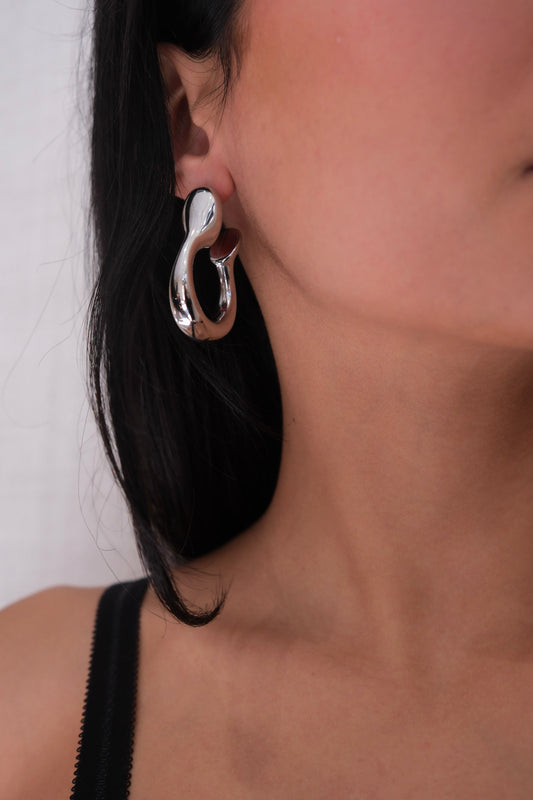 Silver Hoops