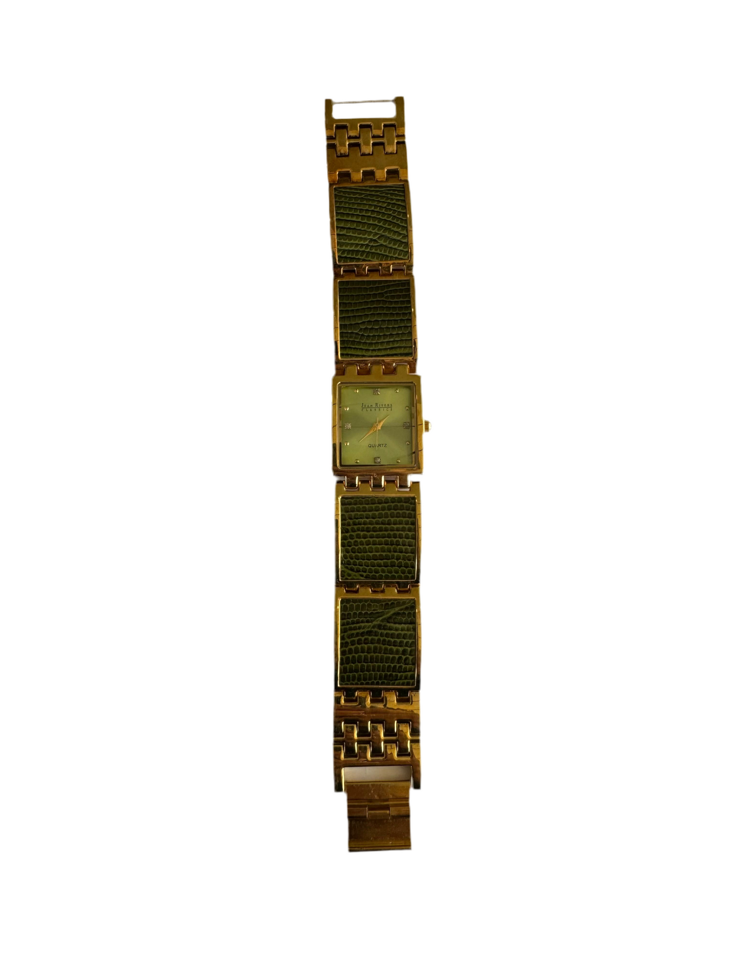 Gold and Green snake skin watch