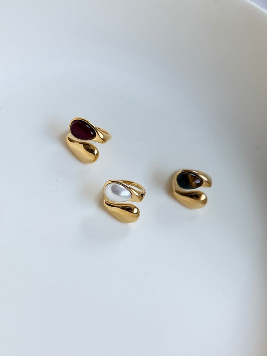 Gold Stone Wrap Ring