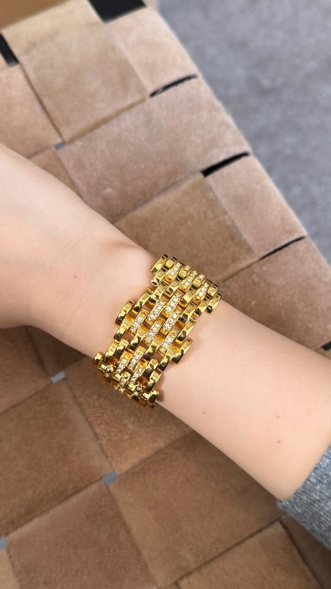 Vintage Gold and Crystal Bracelet
