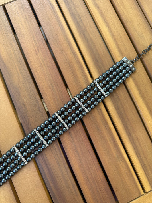 Vintage Ball Beaded Choker Necklace