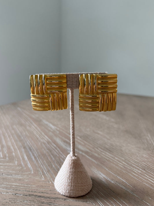 Vintage Square Earrings