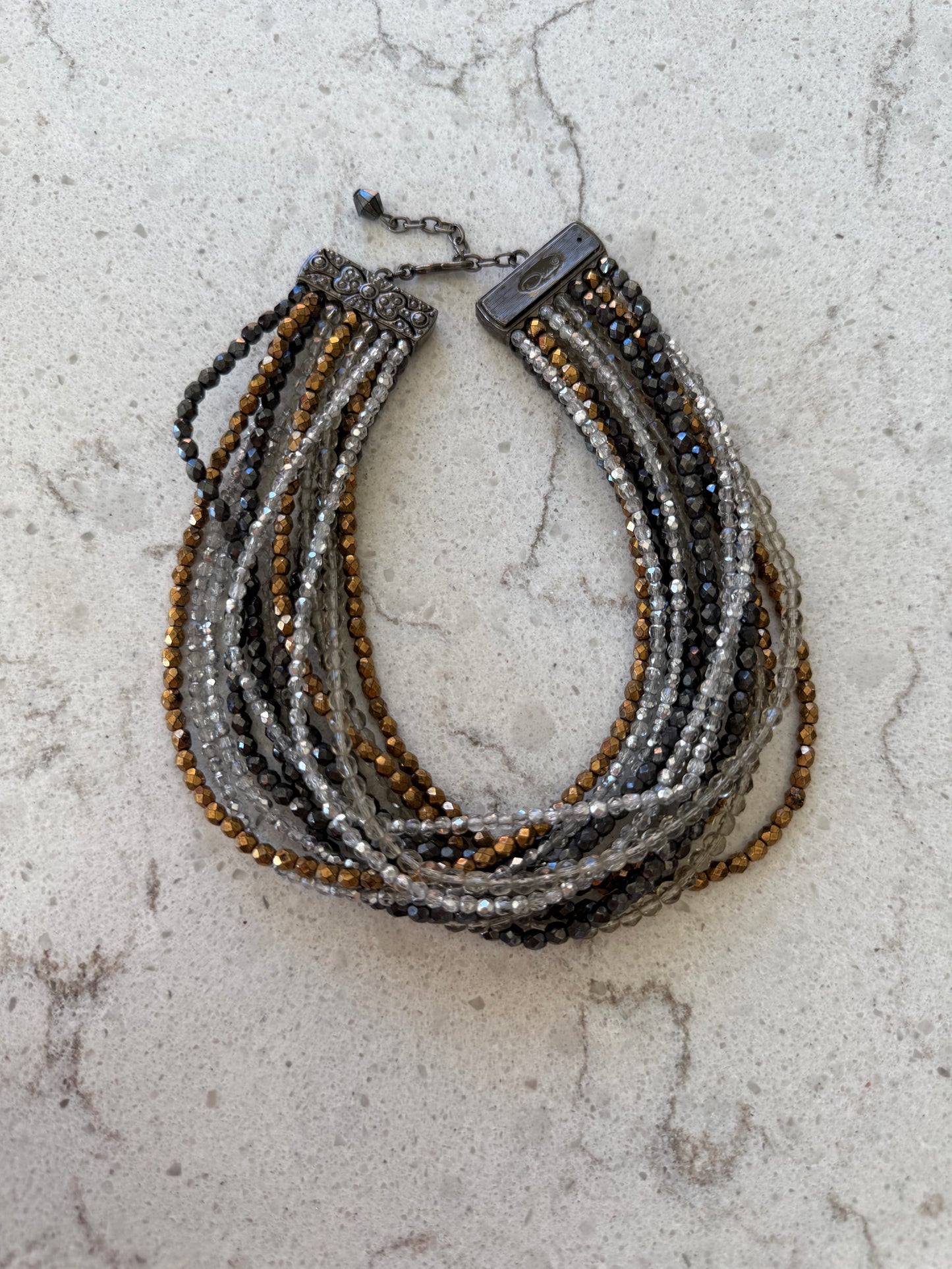 Oscar De La Renta Signed Beaded Choker