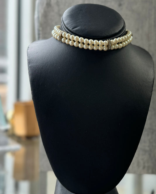 Pearl Double Strand Choker