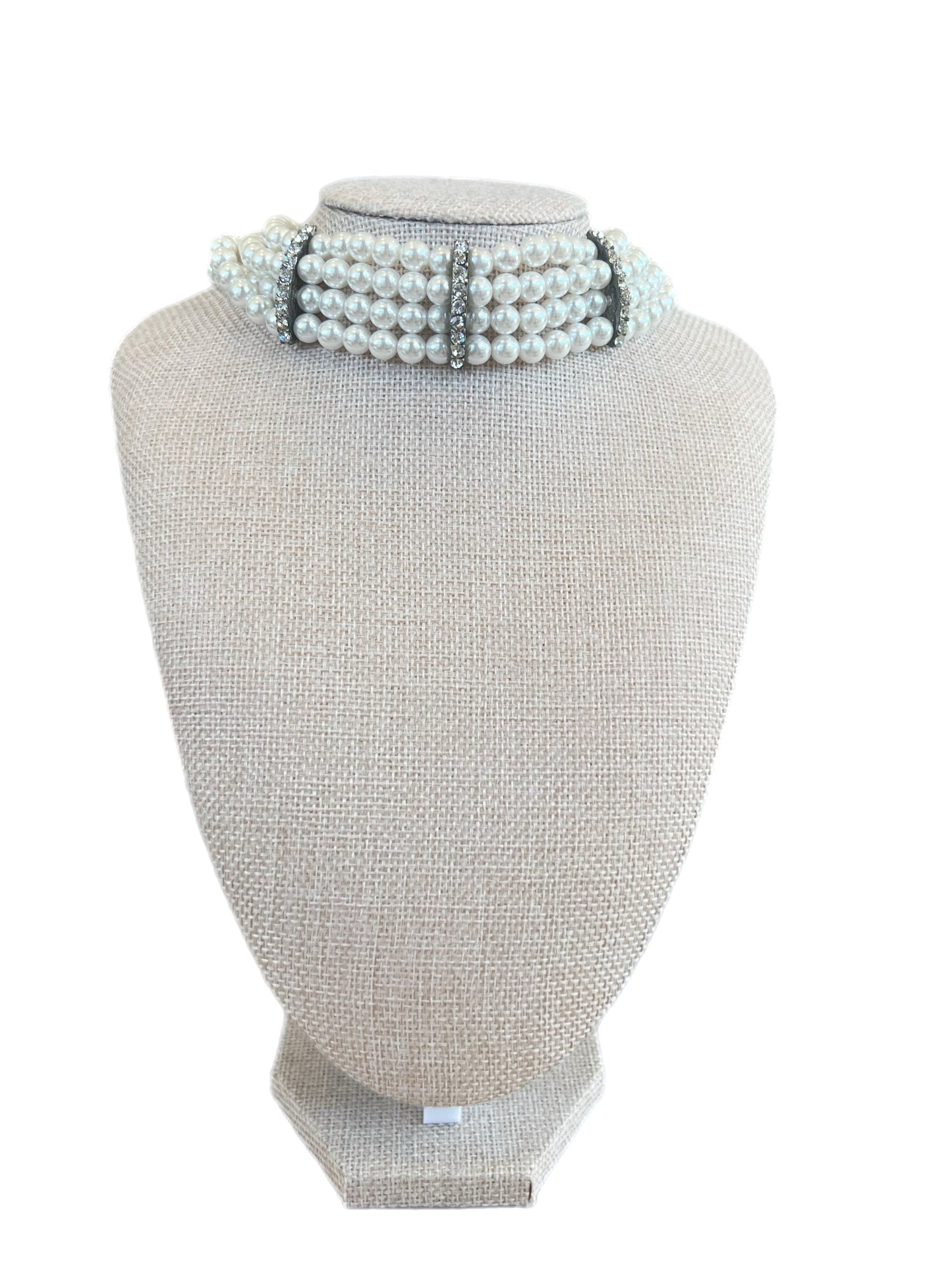 Pearl Four Strand Choker Necklace