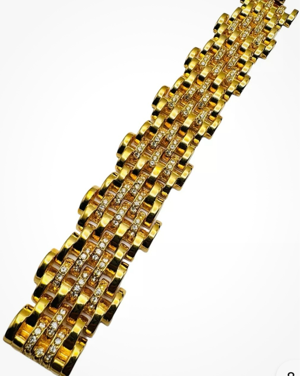 Vintage Gold and Crystal Bracelet