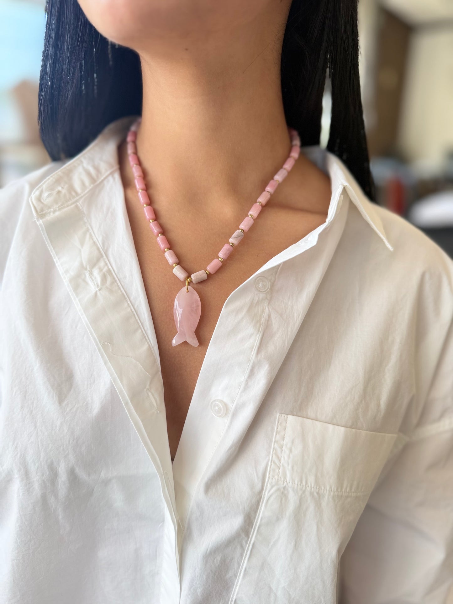 Beaded Fish Necklace