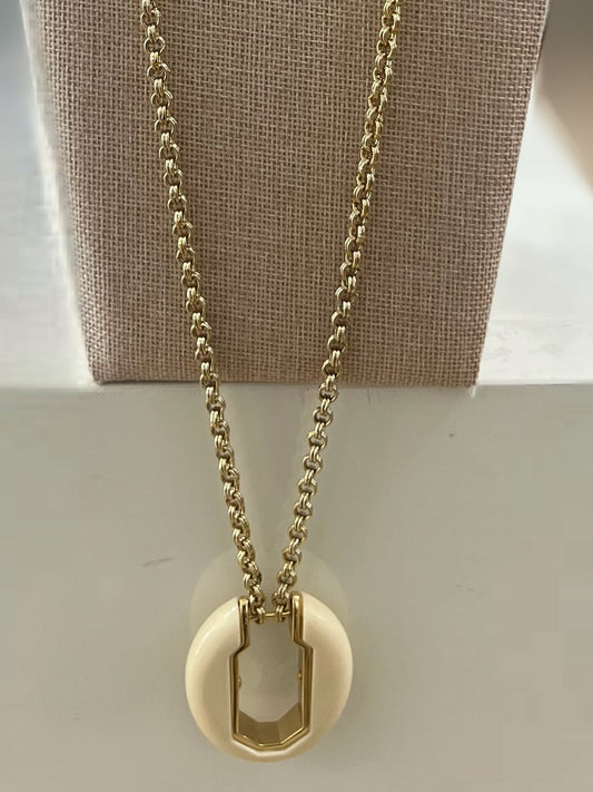 Vintage Cream Pendant Necklace