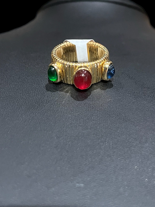 Stone Colored Gold Ring