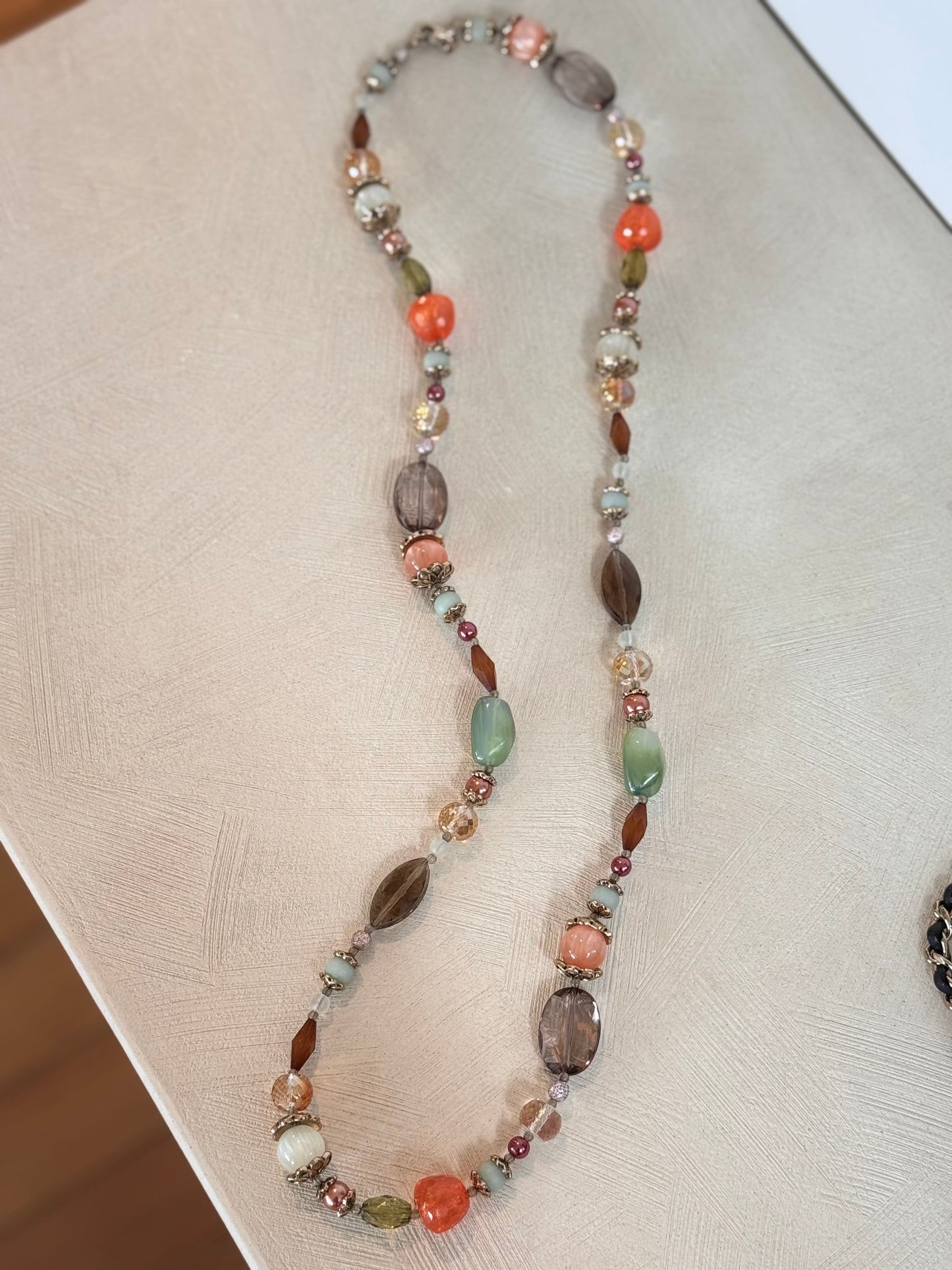 Vintage Multi Color Beaded Necklace