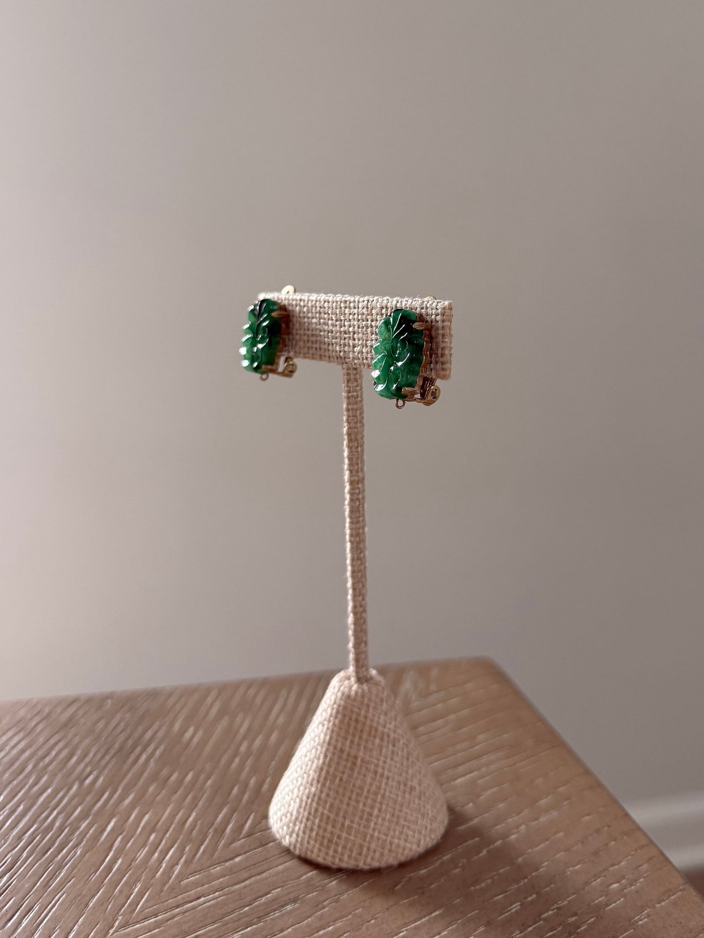 Vintage KJL Jade Earrings