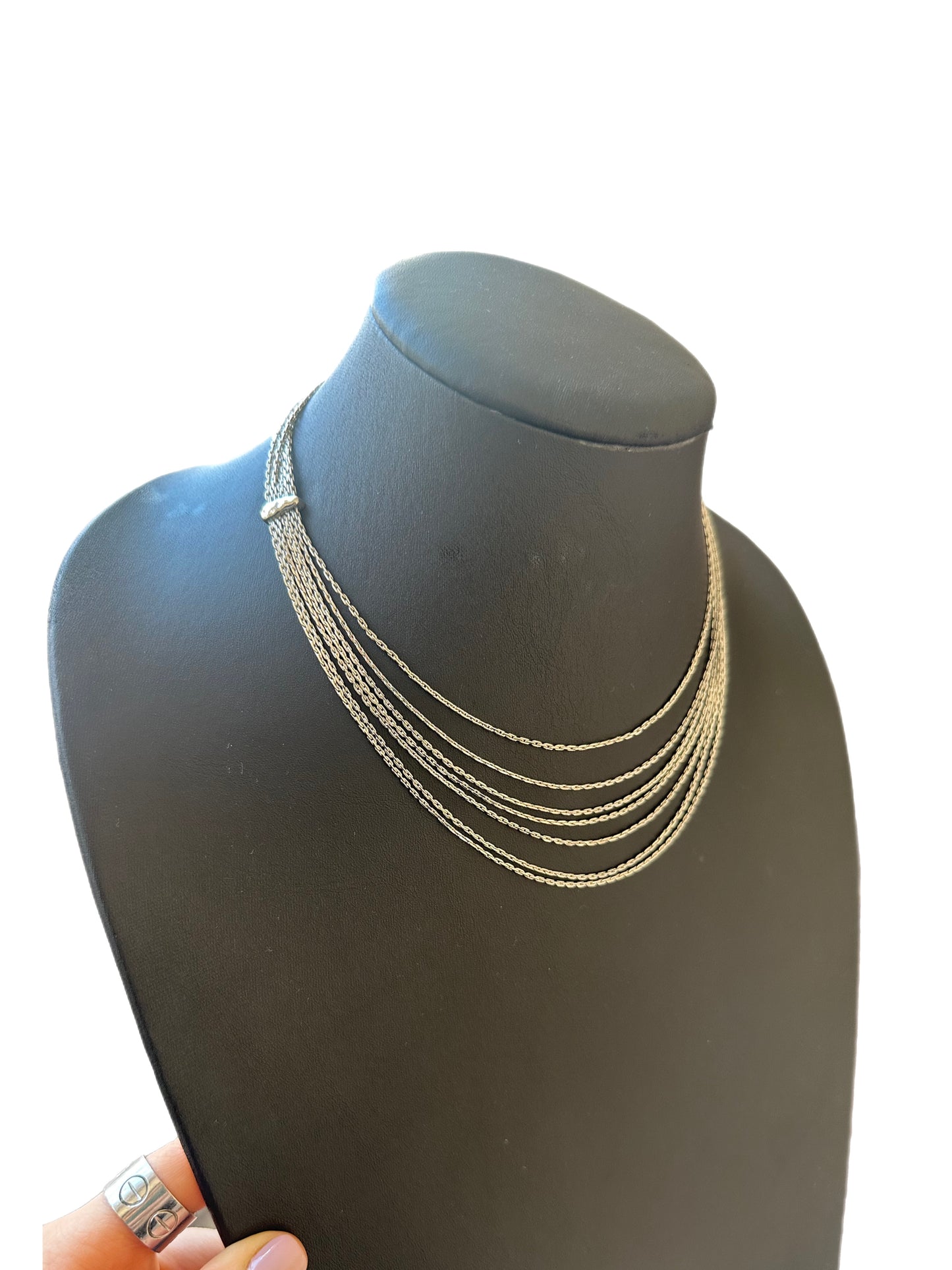 Silver Multilayered Necklace