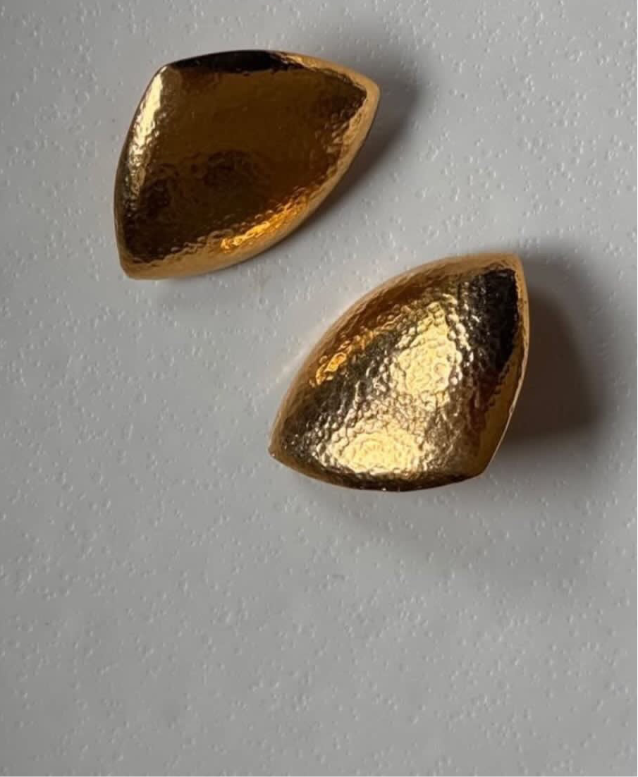 Hammered Gold Earrings