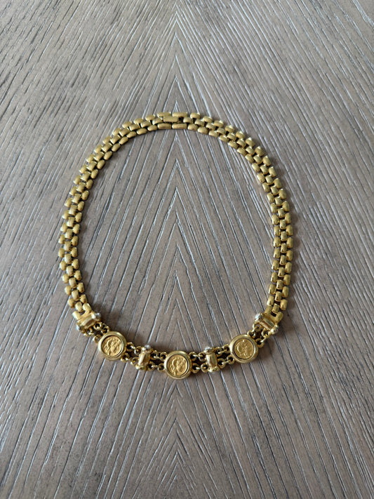 Vintage Coin Collar Necklace