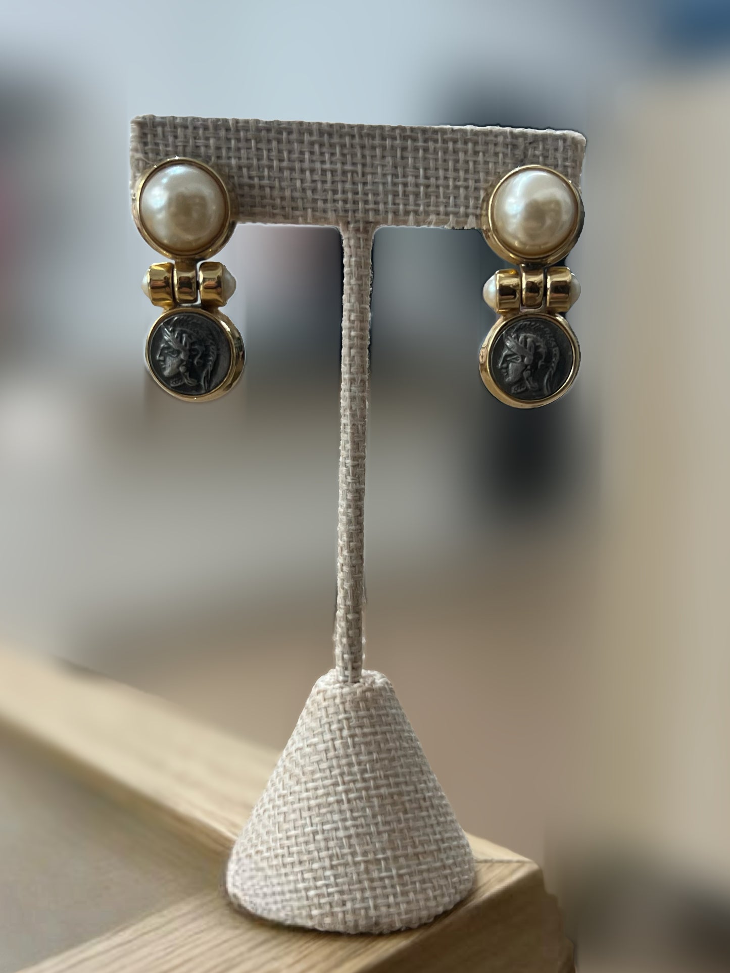 Pearl And Coin Hanging Earring