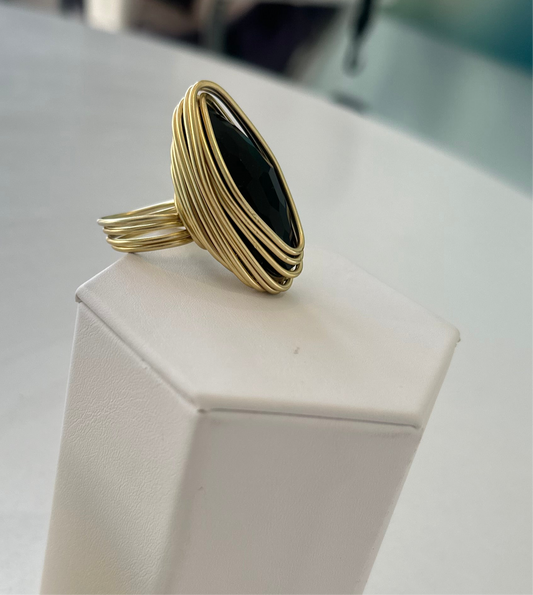 Gold Wire Cocktail Ring