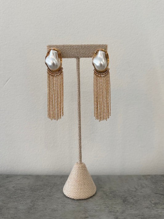 Pearl Tassel Earrings