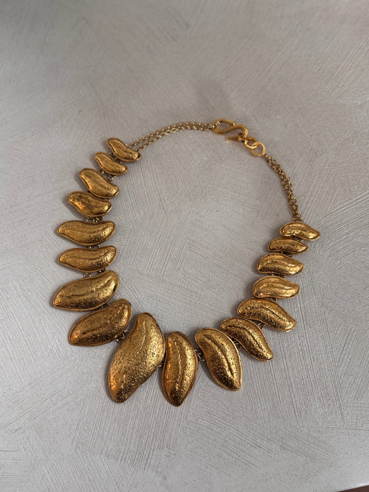Vintage Gold Plated Statement Necklace