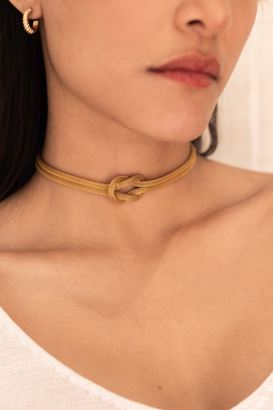 Vintage Mesh Knot Choker