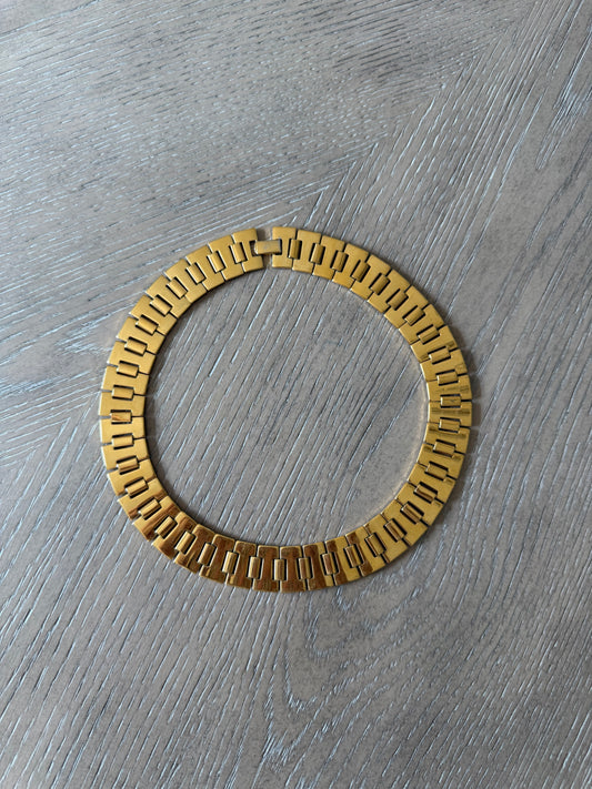 Gold Link Collar Necklace