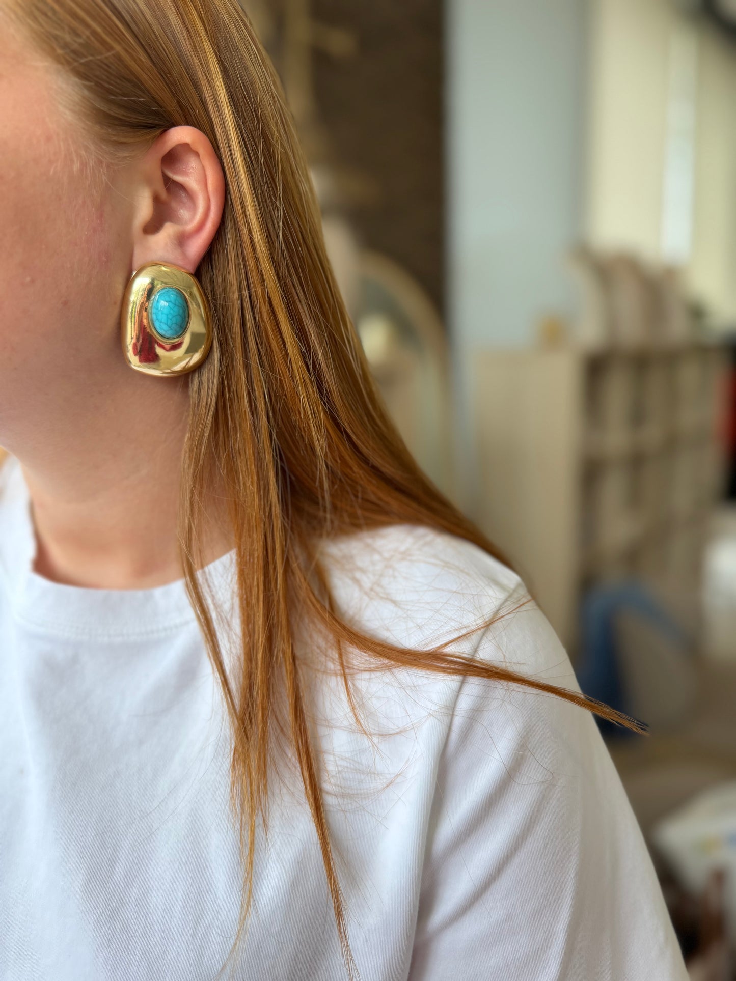Silver And Turquoise Earrings