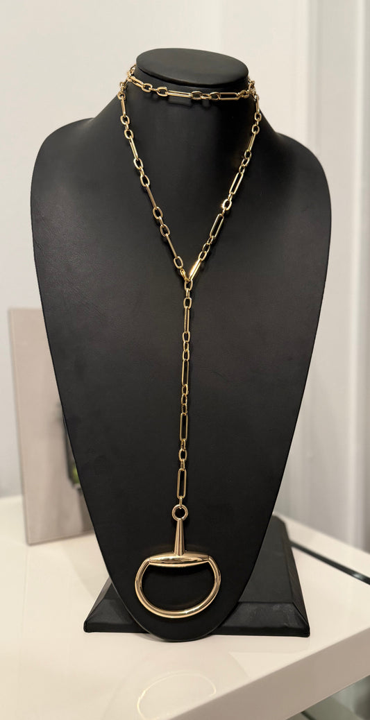 Horsebit Long Necklace