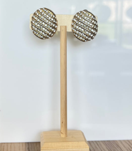 Crystal Oval Earrings